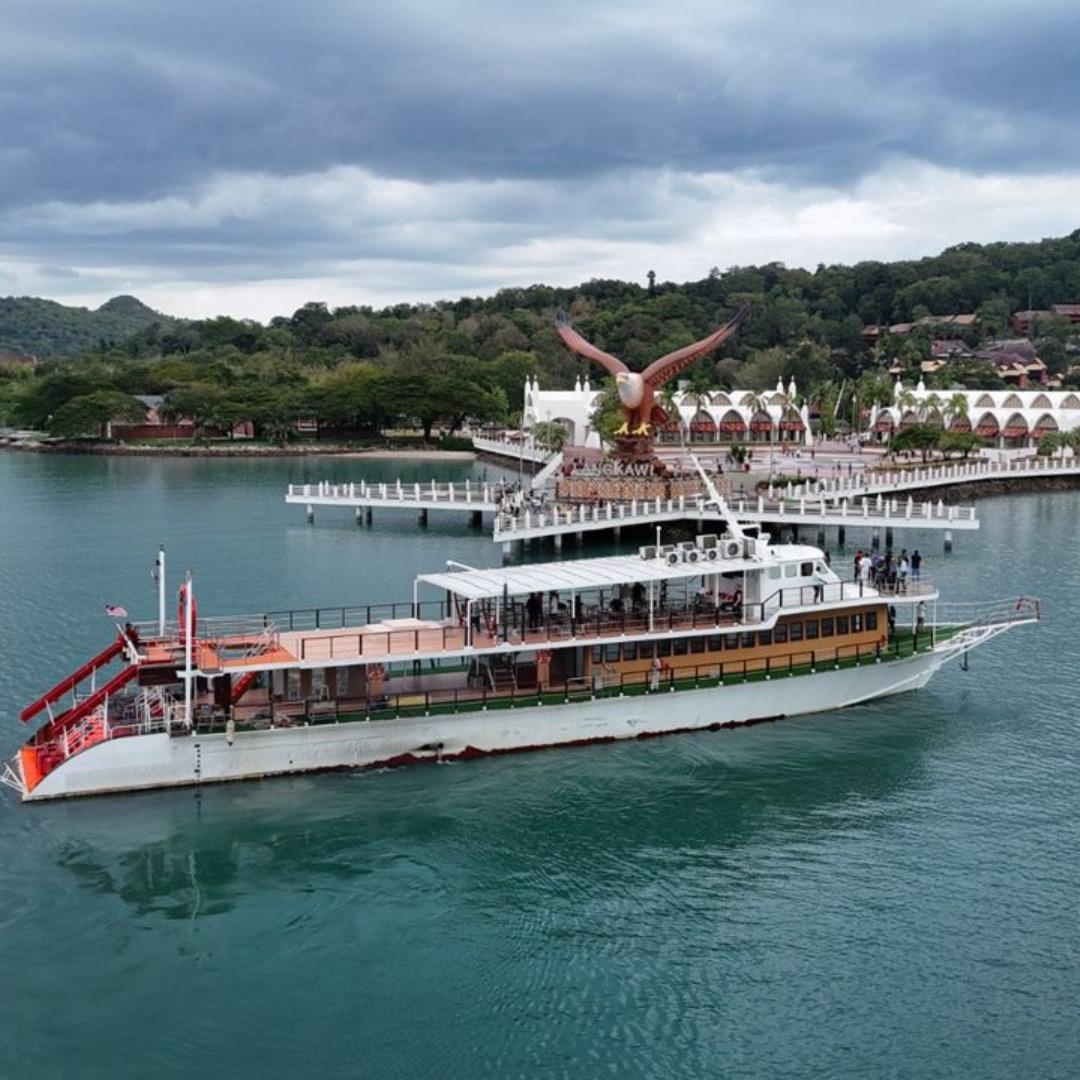 A classed passenger ferry in operation near a Malaysian island