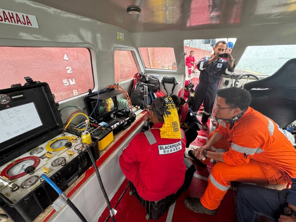 Surveyors witnessing an underwater inspection in lieu of dry docking (UWILD)